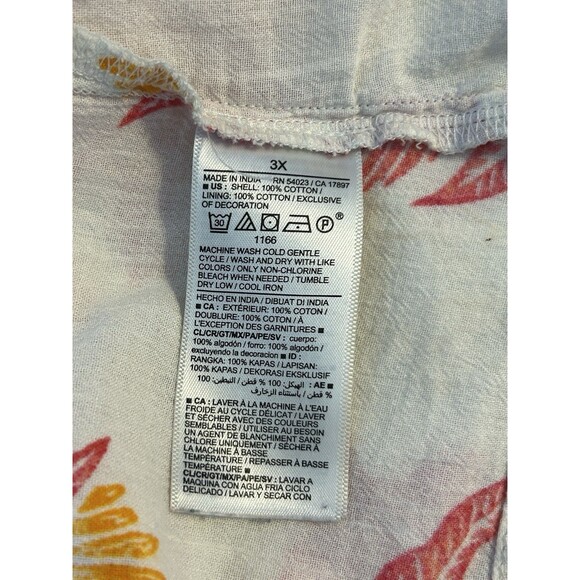 Old Navy Dress Size 3X Floral Pockets Maxi Summer Swing Lightweight Plus Lined - Picture 8 of 8